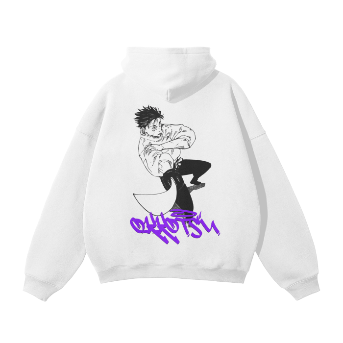 Hoodie Streetwear Cursed Companion Graffiti Blanc