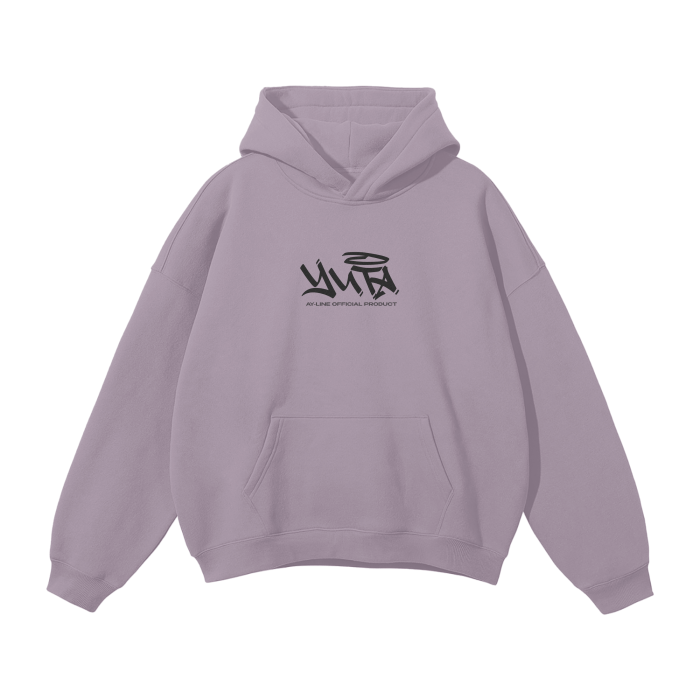 Hoodie Streetwear Cursed Companion Graffiti Violet