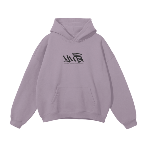 Hoodie Streetwear Cursed Companion Graffiti Violet