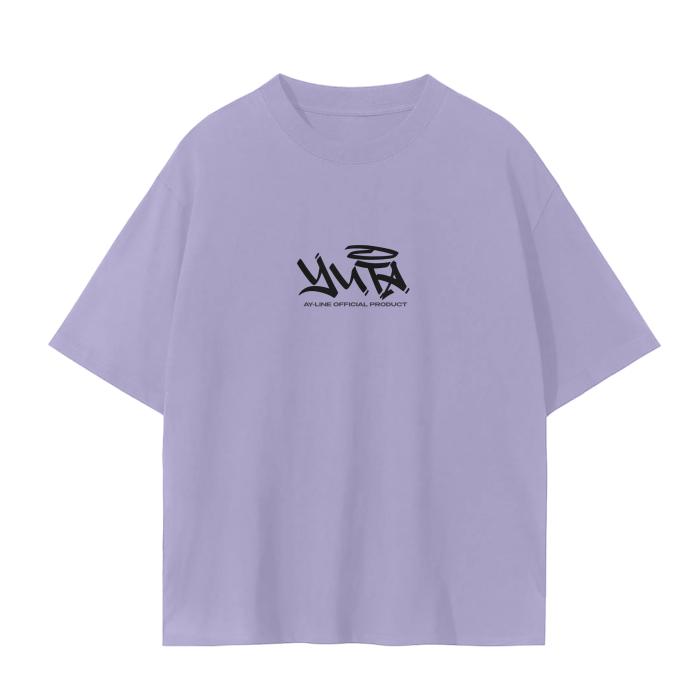 T-shirt Streetwear Cursed Companion Graffiti Violet