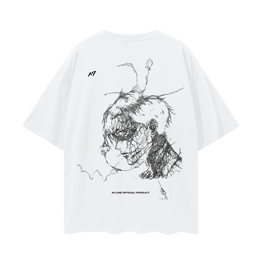 T-shirt Streetwear The Broken Form Gris&Blanc