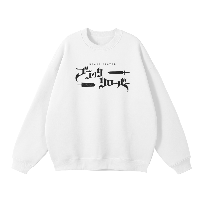Sweatshirt Streetwear Grimoire Rise Graffiti Blanc