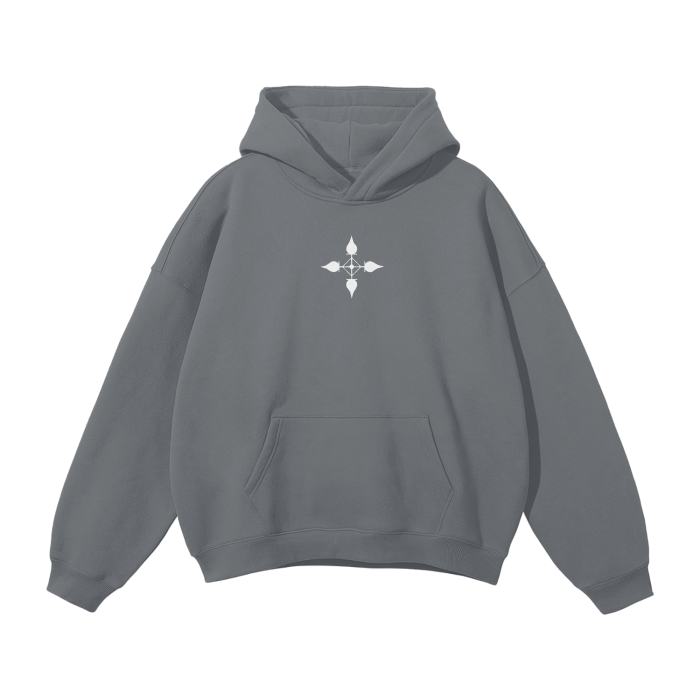 Hoodie Streetwear Dark Charisma Fish Gris