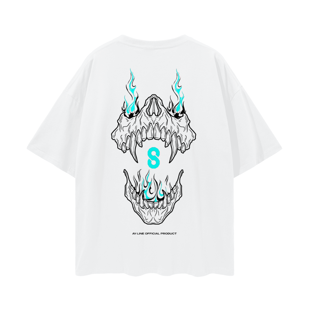 T-shirt Streetwear Monster Uprising Blanc et Noir
