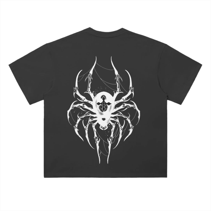 T-shirt Streetwear Dark Charisma Spider Noir Heavy Weight