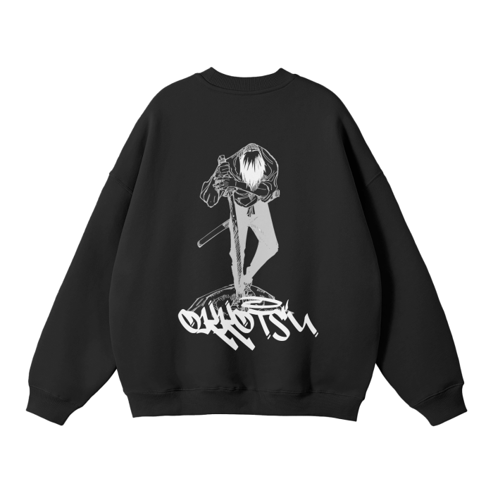 Sweatshirt Streetwear Cursed Companion Graffiti Noir