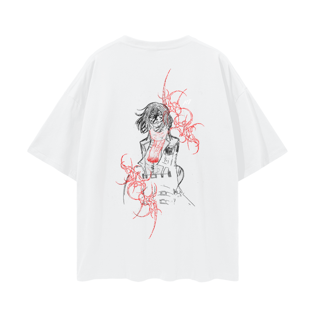 T-shirt Streetwear For His Sake Gris&Blanc