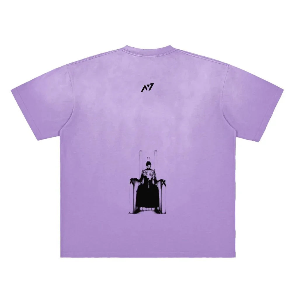 T-shirt Streetwear Sublime Deception Violet Délavé Heavy Weight