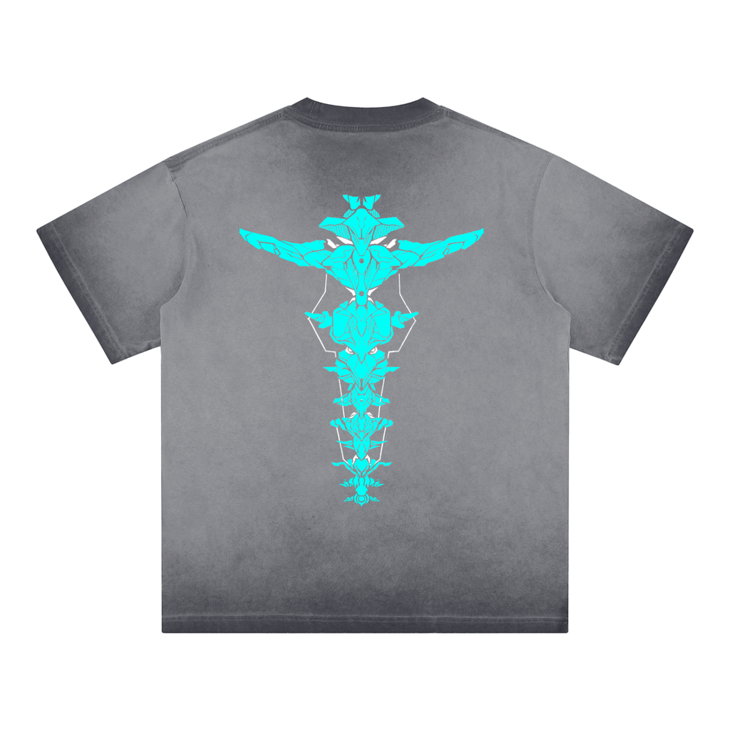 T-shirt Streetwear Cyber Relic Délavé