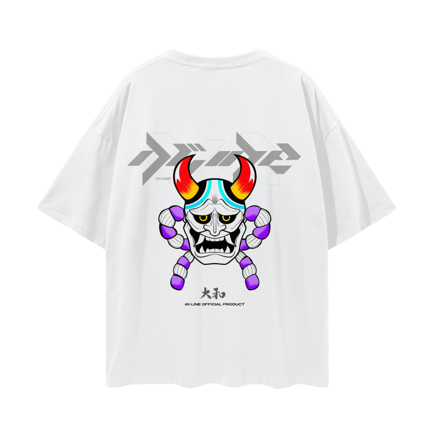 T-shirt Streetwear Celestial Oni Blanc