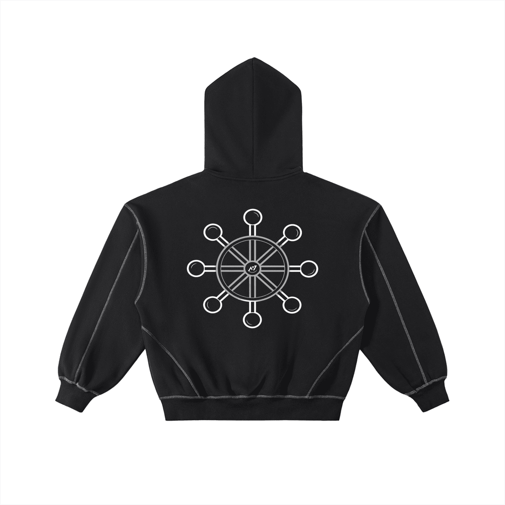 Hoodie Streetwear Zippé Divine Wheel