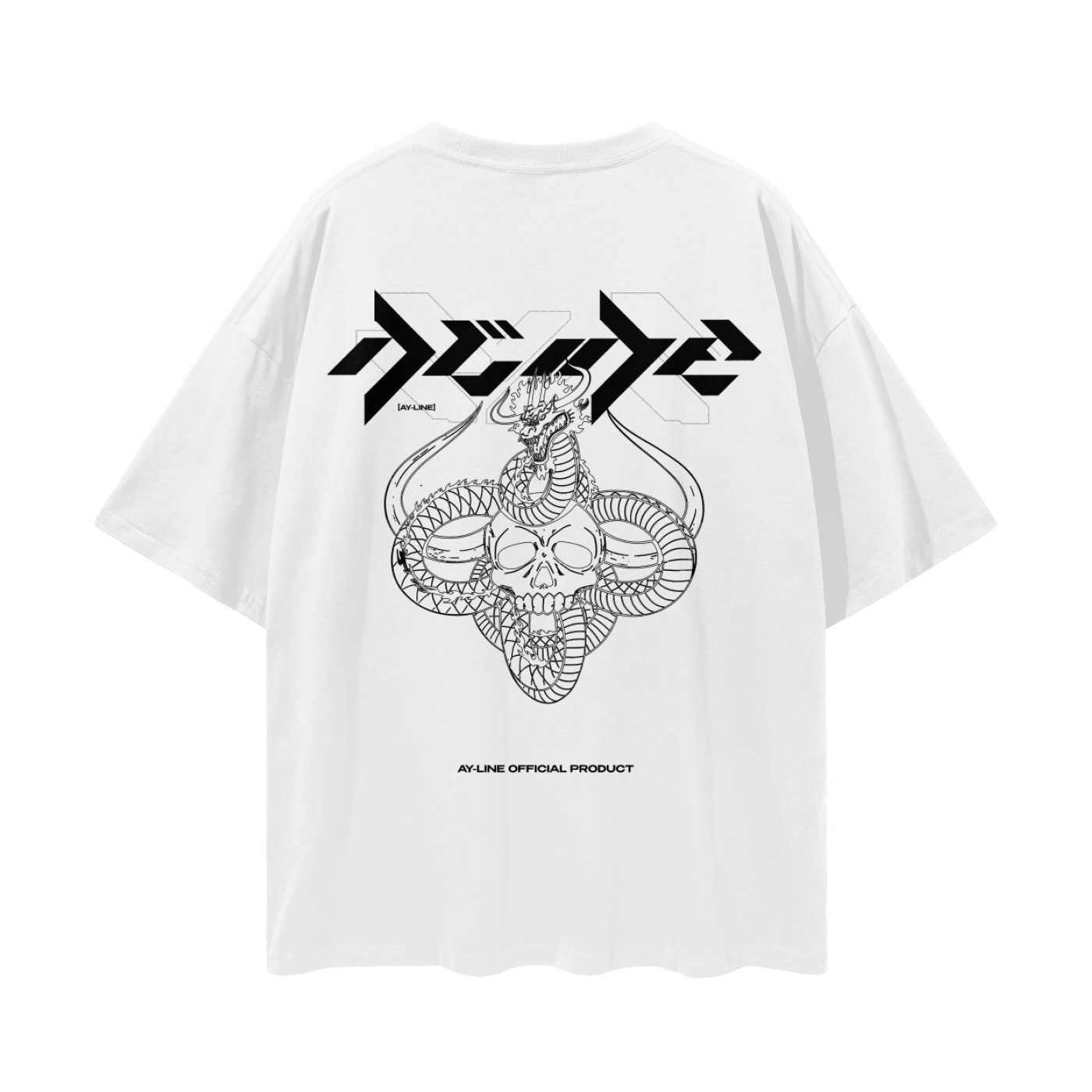 T-shirt Streetwear Serpent Throne Blanc