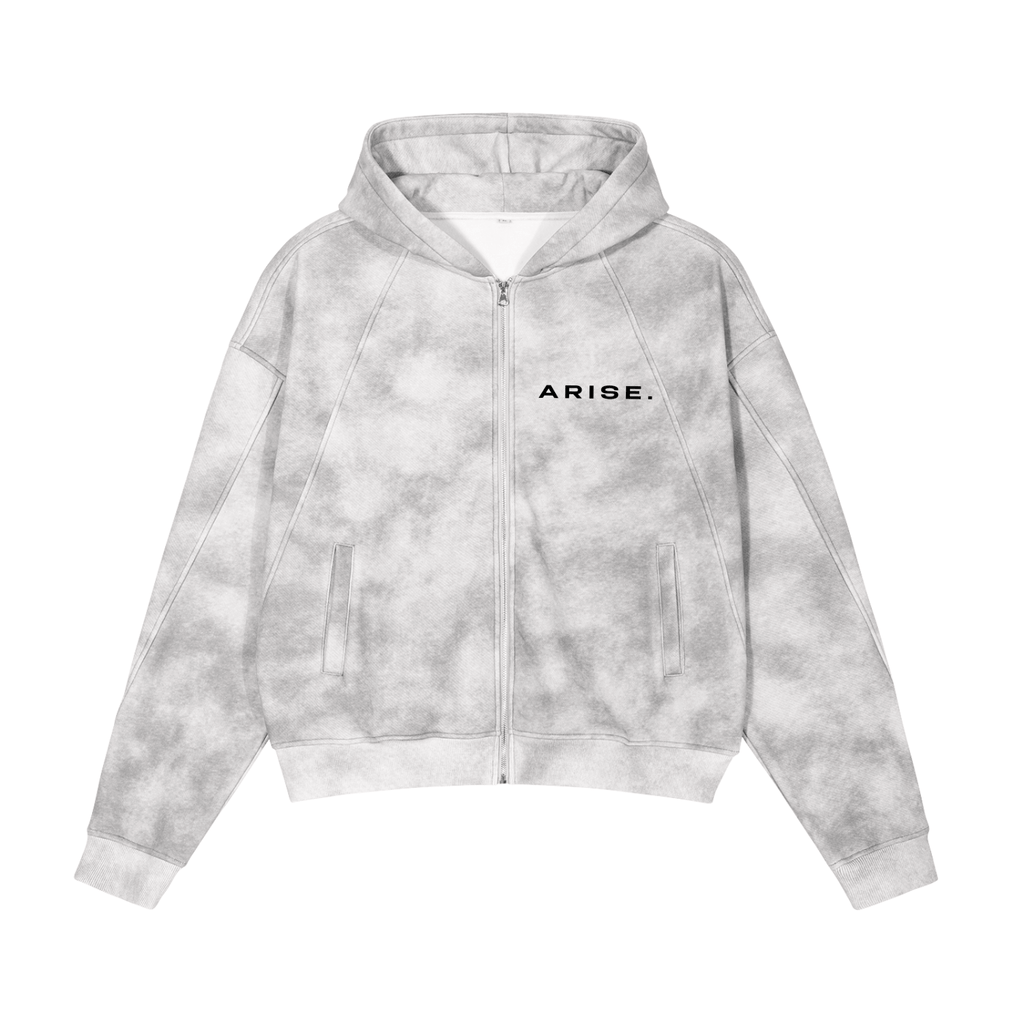 Hoodie Streetwear Zippé Délavé Shadow Monarch