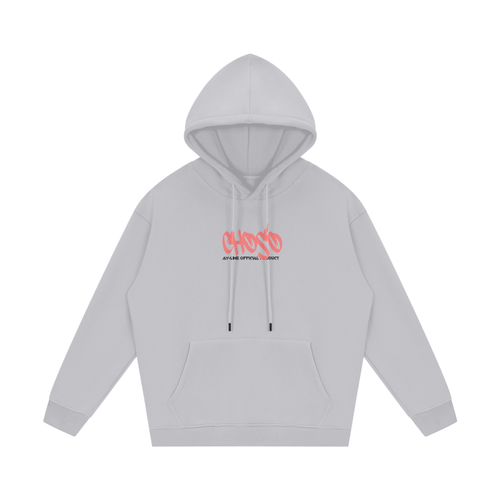 Hoodie Streetwear Crimson Flow Graffiti Gris