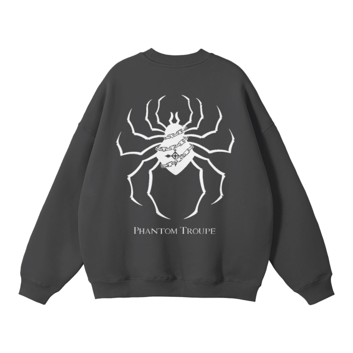 Sweatshirt Streetwear Phantom Troupe Foncé Gris