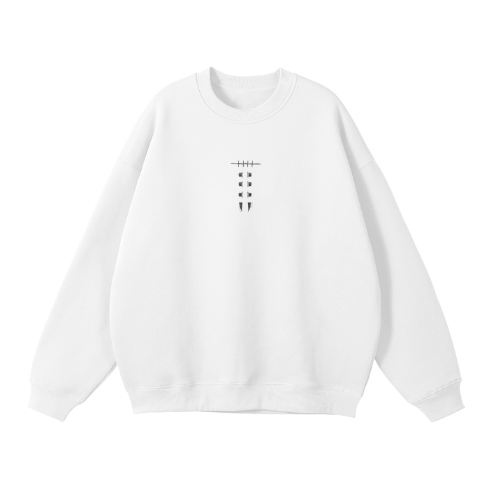 Sweatshirt Streetwear Cycle of Despair Blanc