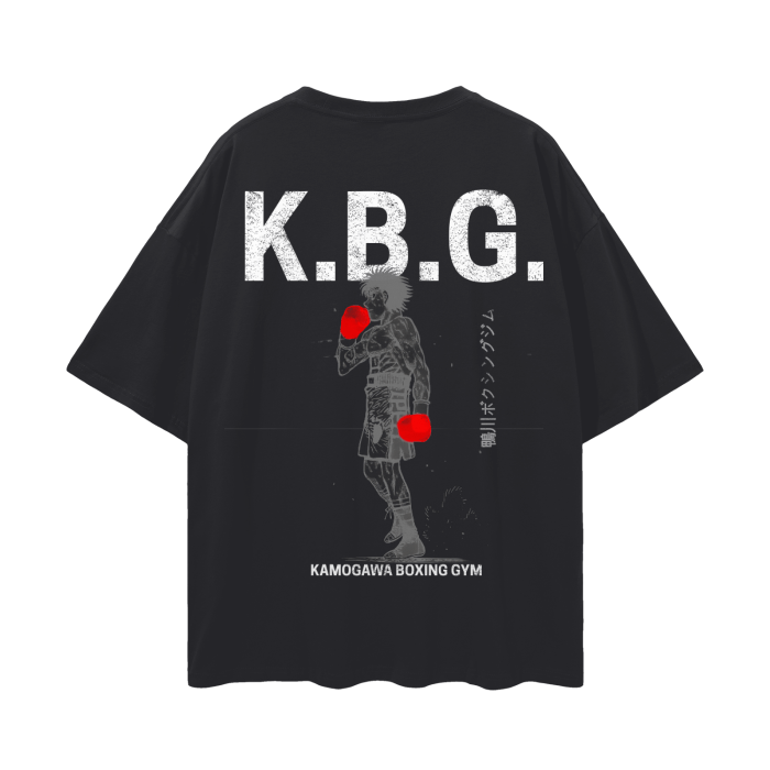 T-shirt Streetwear Rising Knockout K.B.G. Noir
