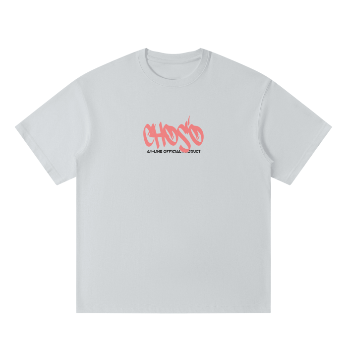 T-shirt Streetwear Crimson Flow Graffiti Gris