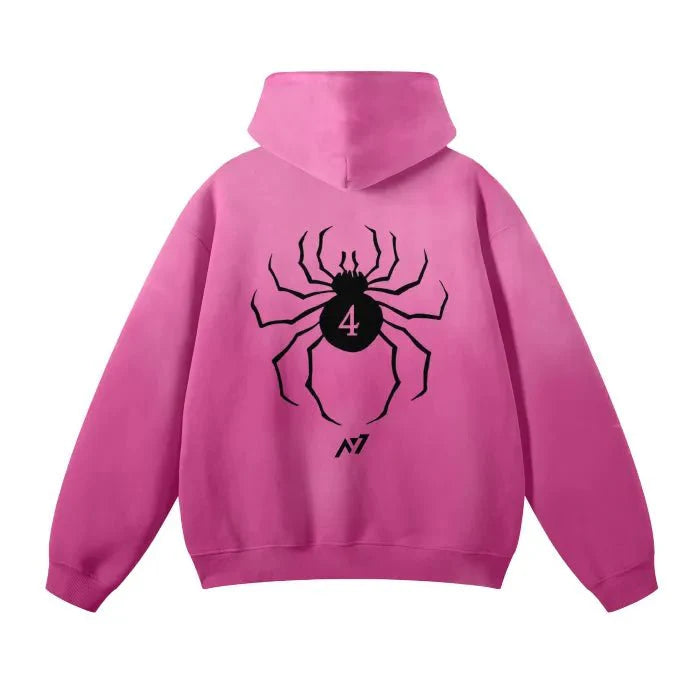 Hoodie Streetwear Phantom Jester Rose Délavé