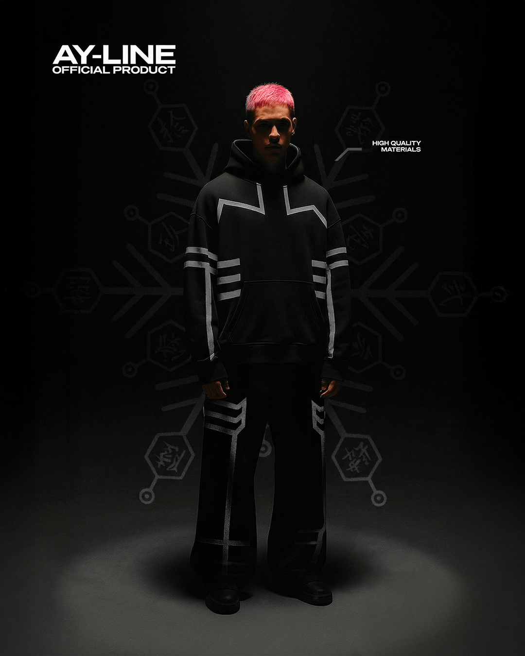 Hoodie Streetwear Réfléchissant 3rd Upper Moon