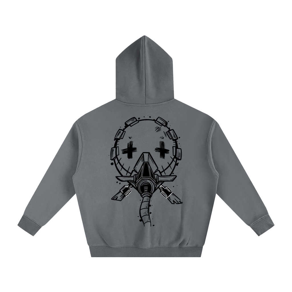 Hoodie Streetwear Masked Outcast White/Grey
