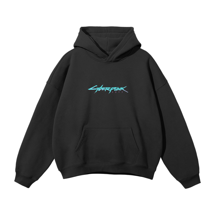 Hoodie Streetwear Data Flow Noir