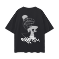T-shirt Streetwear Cursed Companion Graffiti Noir