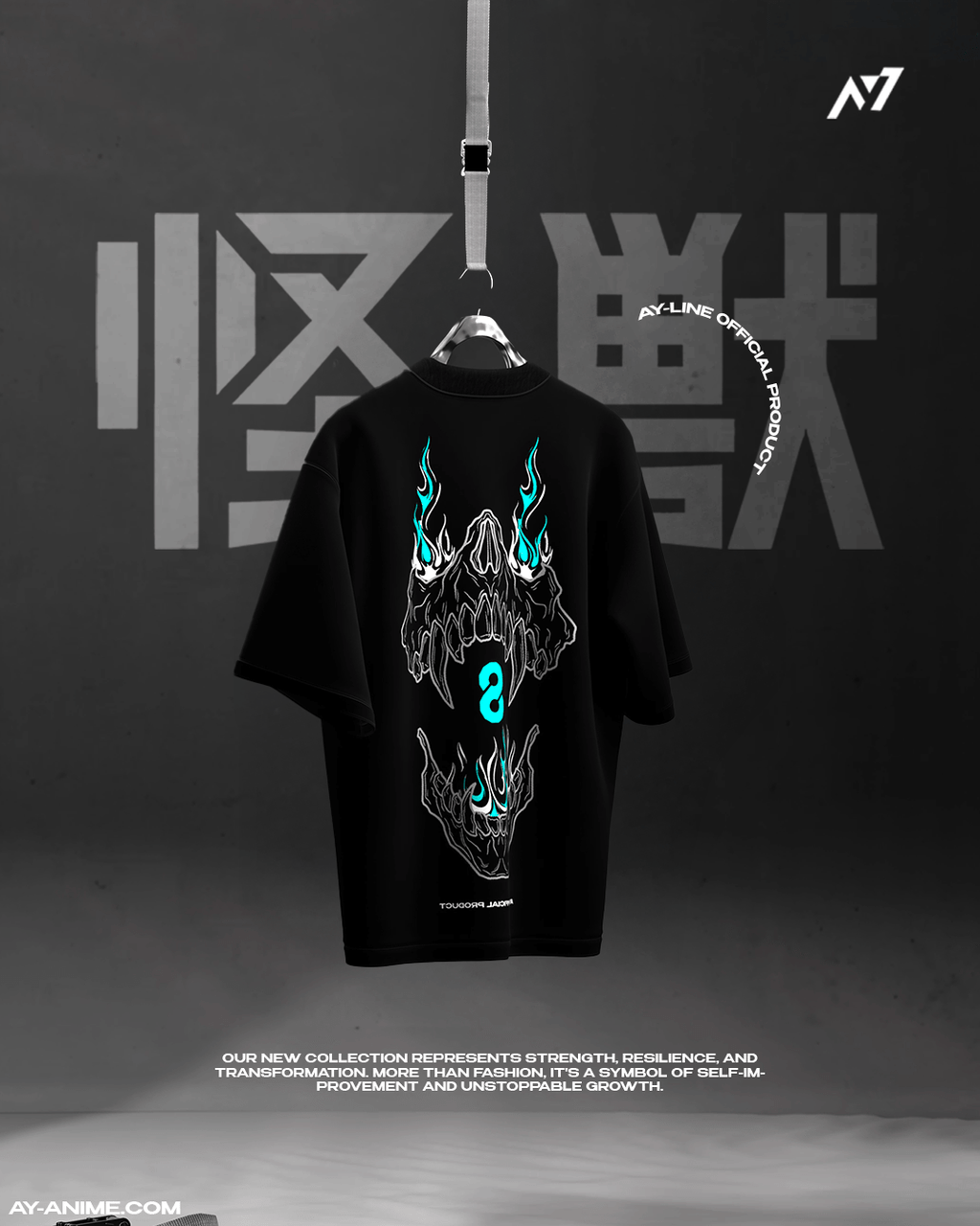 T-shirt Streetwear Monster Uprising Blanc et Noir