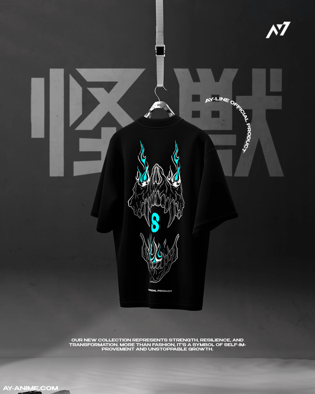 T-shirt Streetwear Monster Uprising Blanc et Noir