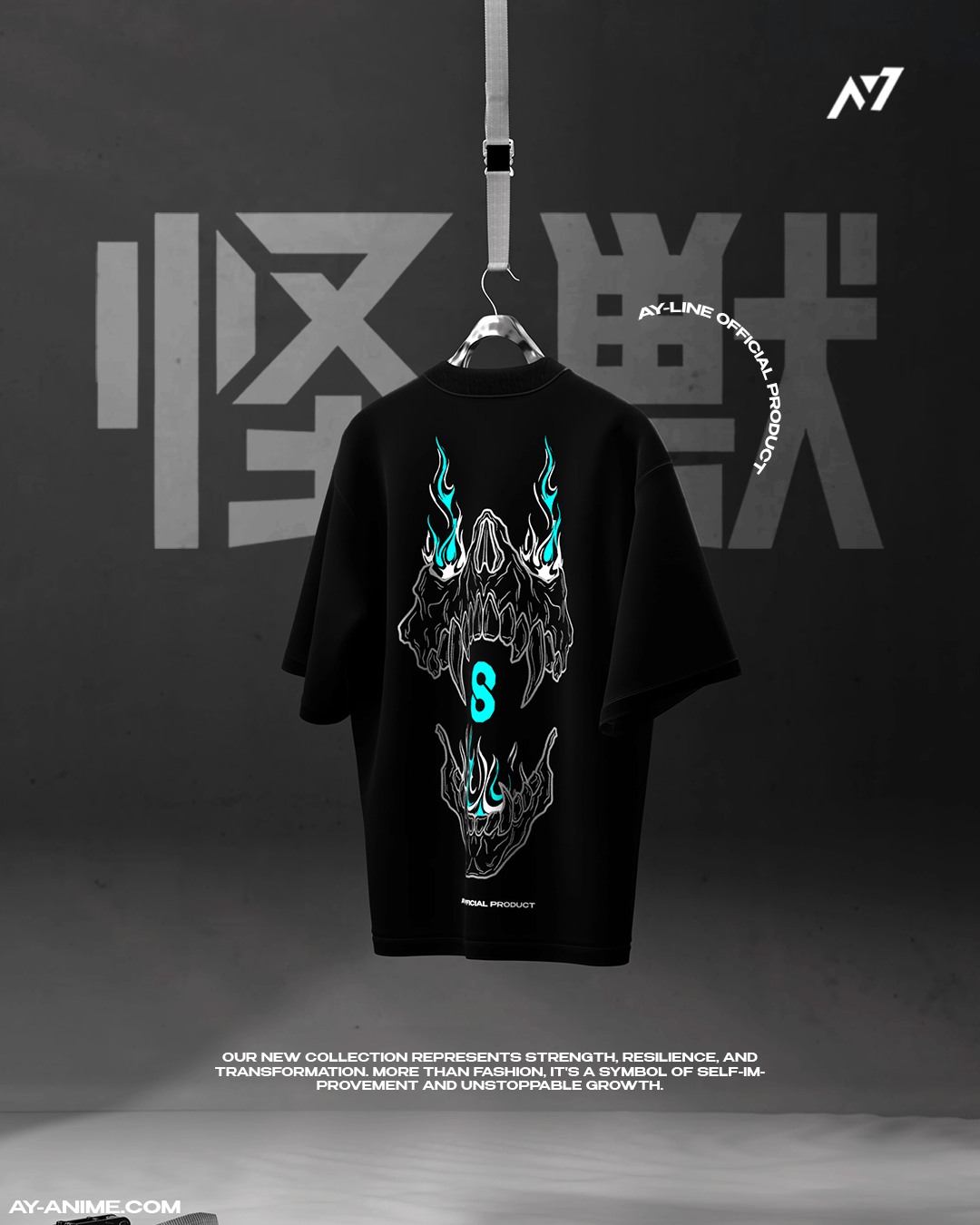 T-shirt Streetwear Monster Uprising Blanc et Noir