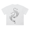 T-shirt Streetwear Dark Charisma Fish Blanc Heavy Weight