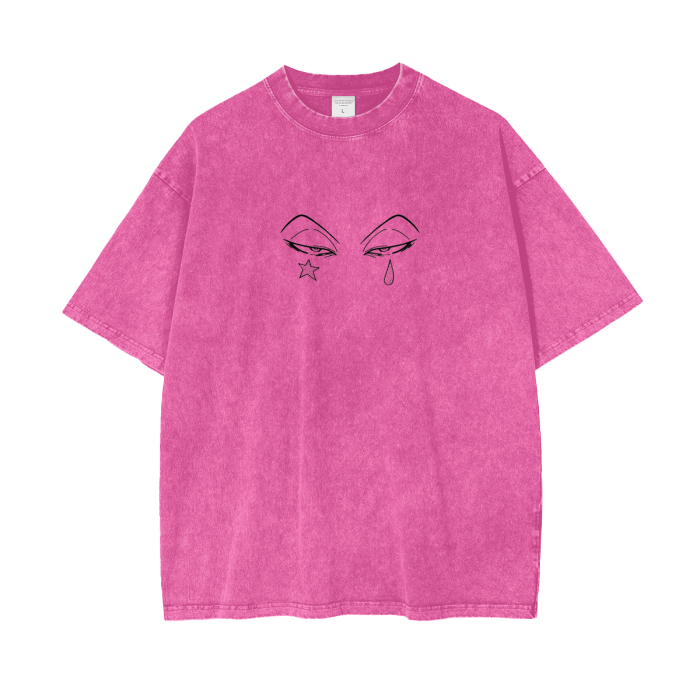 T-shirt Streetwear Phantom Jester Rose Délavé