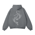 Hoodie Streetwear Dark Charisma Fish Gris