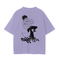 T-shirt Streetwear Cursed Companion Graffiti Violet