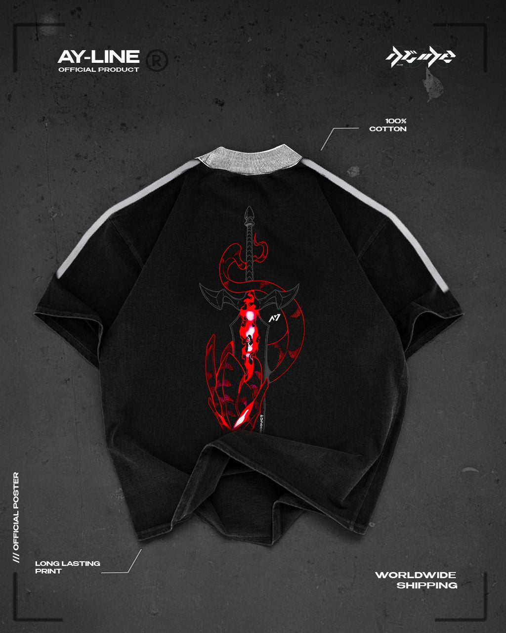 T-shirt Streetwear Crewneck Demonic Blade