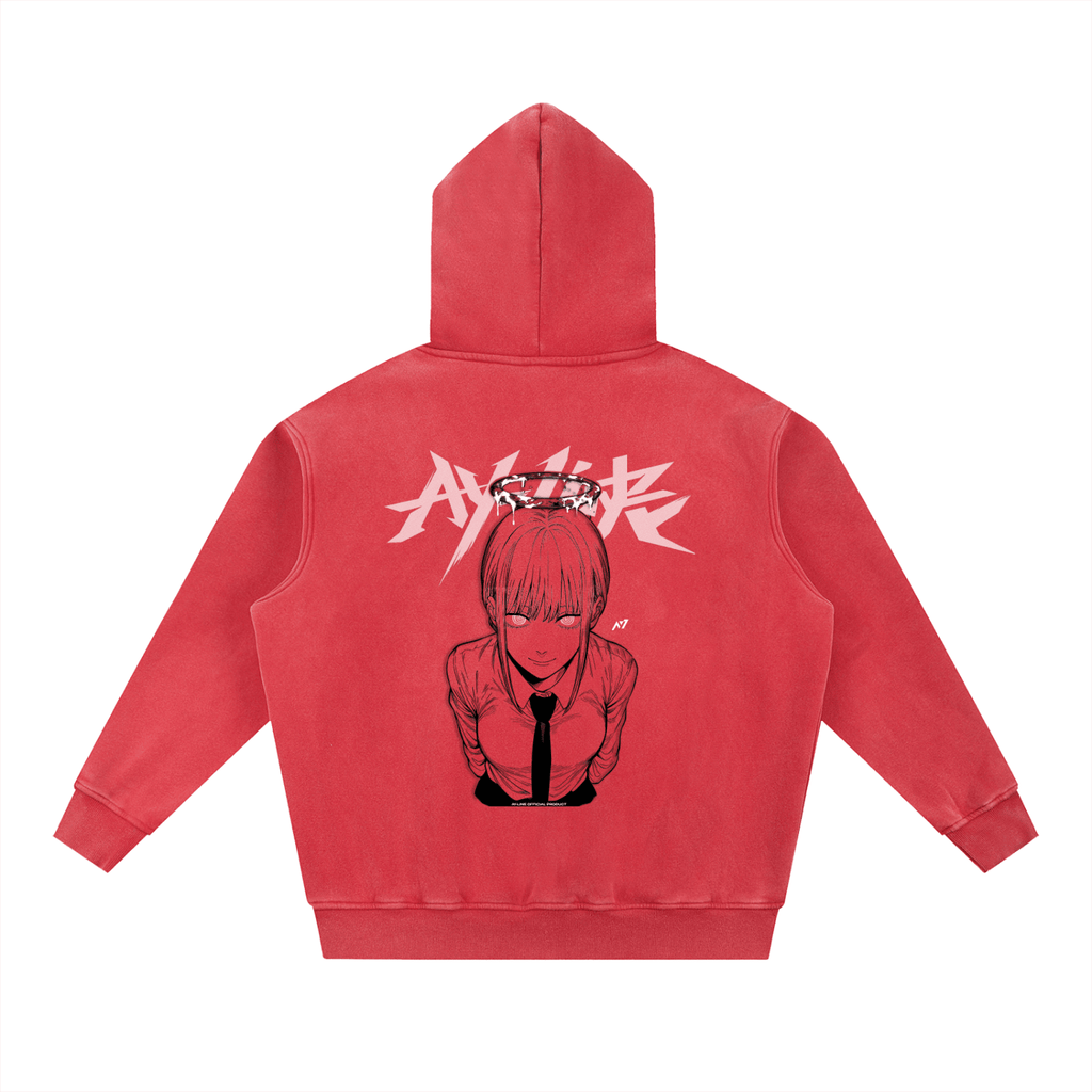 Hoodie Streetwear Red Authority Délavé