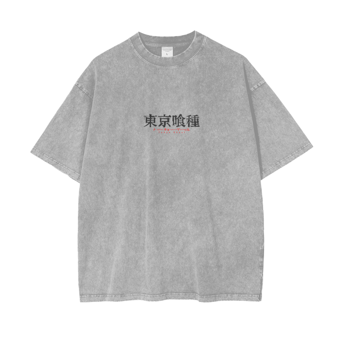 T-shirt Streetwear Centipede Gris Délavé