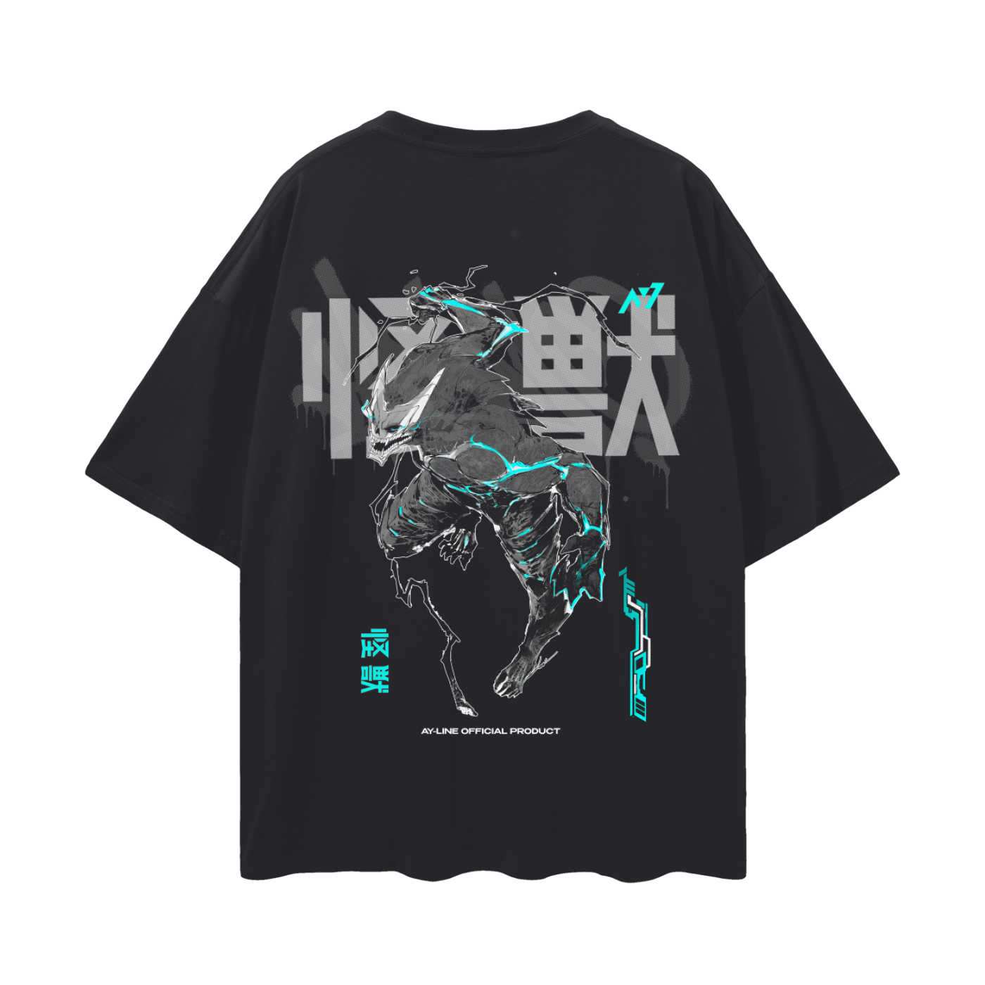 T-shirt Streetwear Kaiju Surge Noir