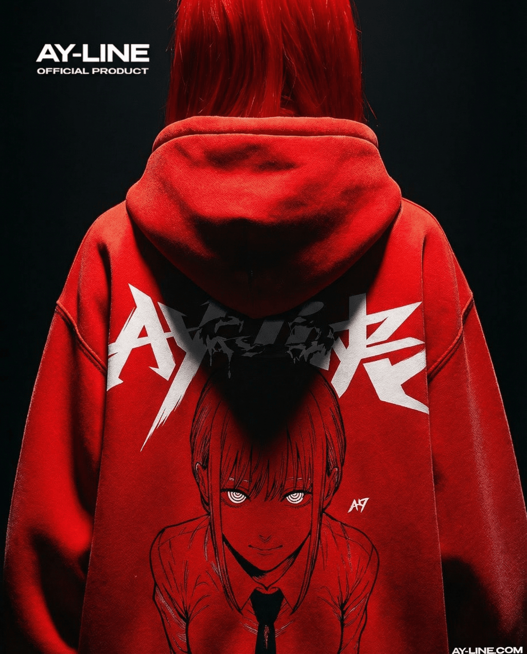 Hoodie Streetwear Red Authority Délavé