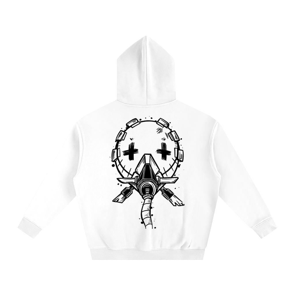 Hoodie Streetwear Masked Outcast White/Grey