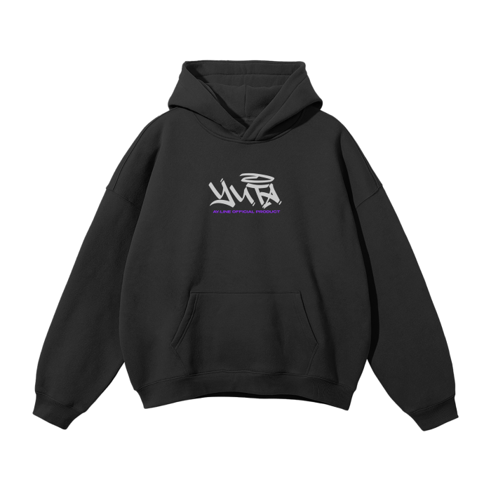 Hoodie Streetwear Cursed Companion Graffiti Noir