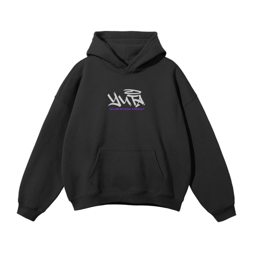Hoodie Streetwear Cursed Companion Graffiti Noir