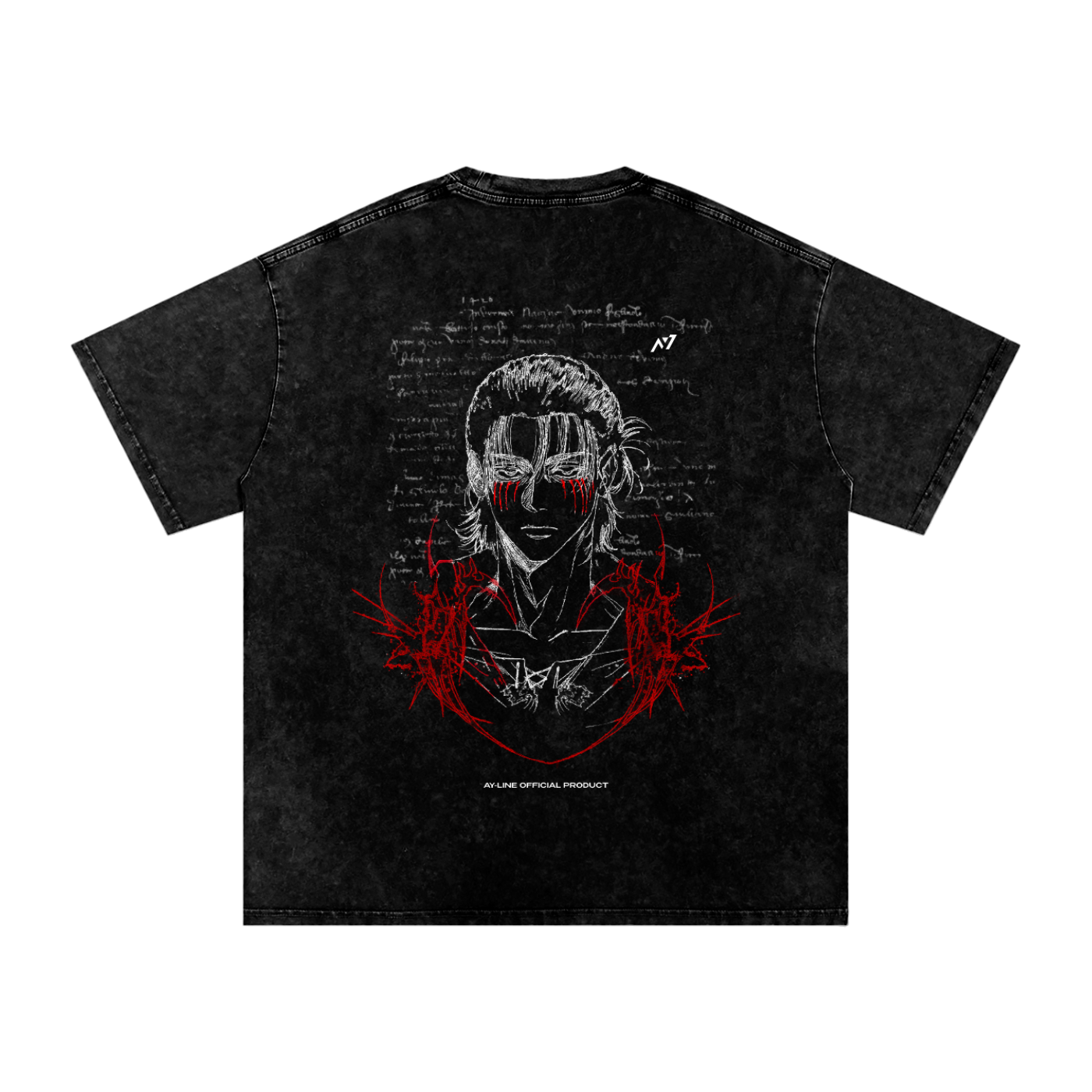 T-shirt Streetwear The Unforgiven Path Délavé Noir
