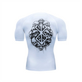 T-shirt de compression Brand Skull Blanc