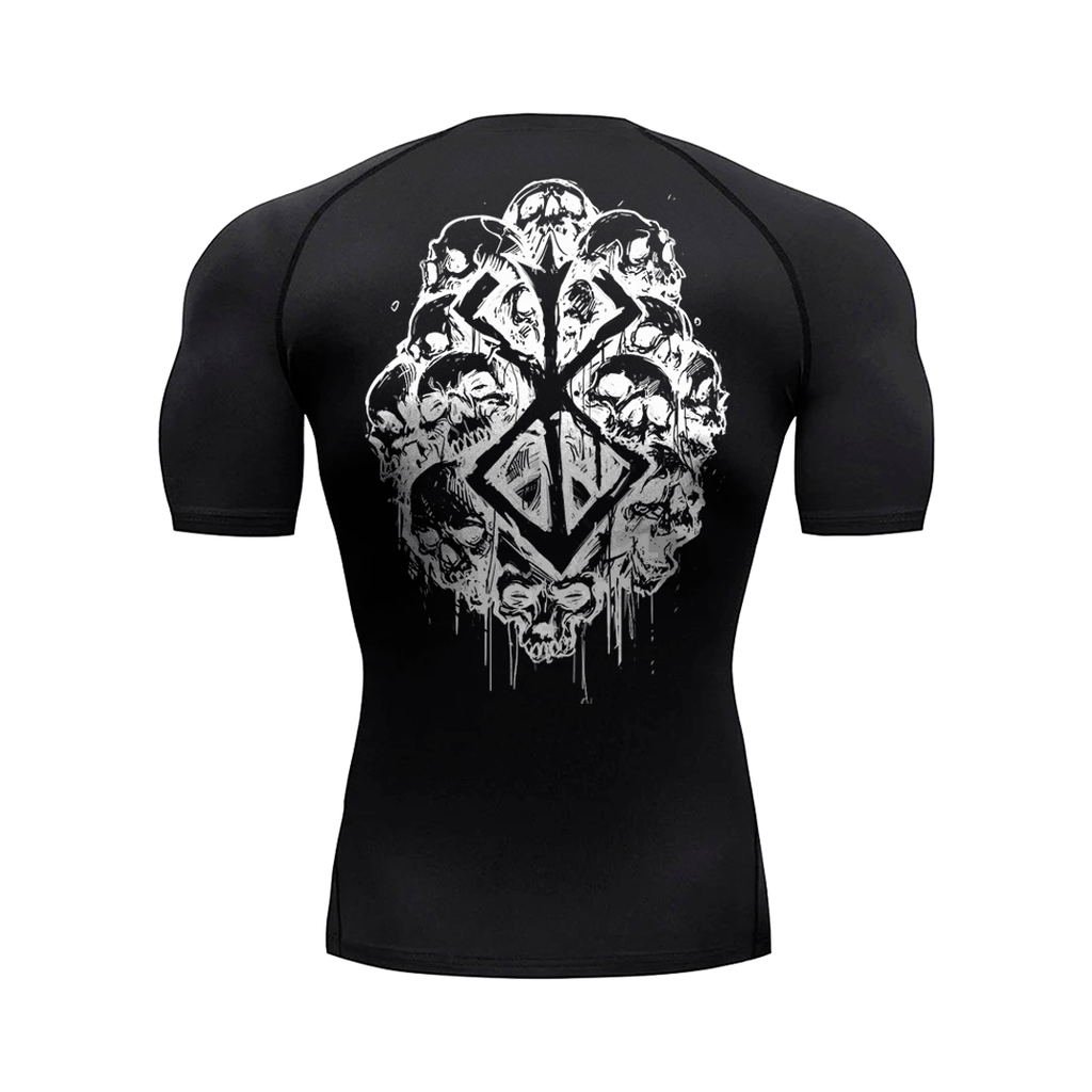 T-shirt de compression Brand Skull Noir