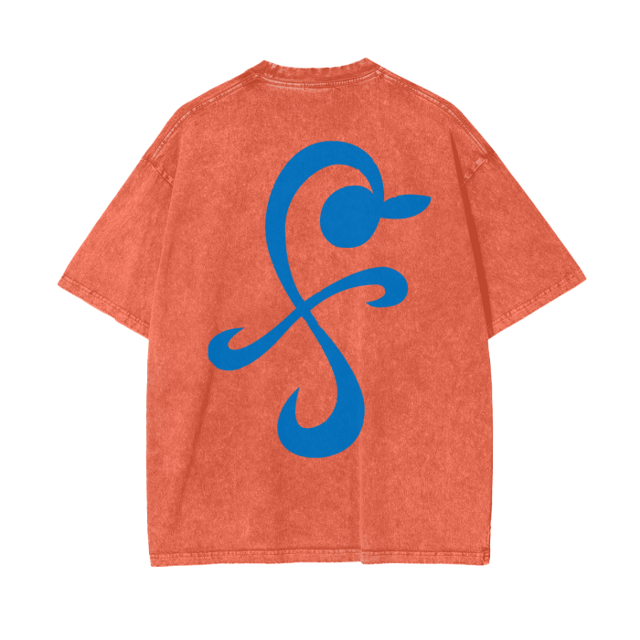 T-shirt Streetwear Sailing Dreams Orange Délavé