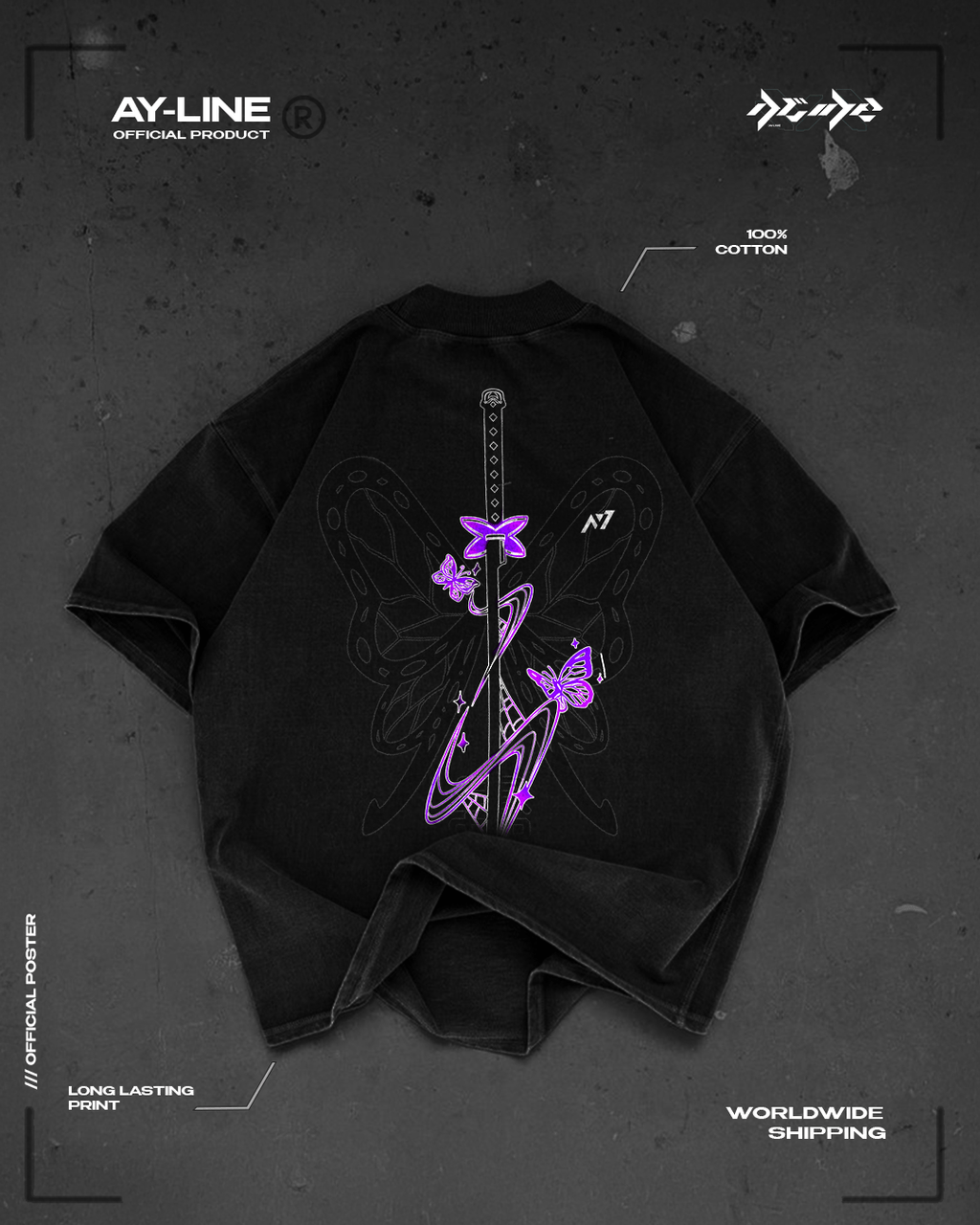 T-shirt Streetwear Butterfly Fang