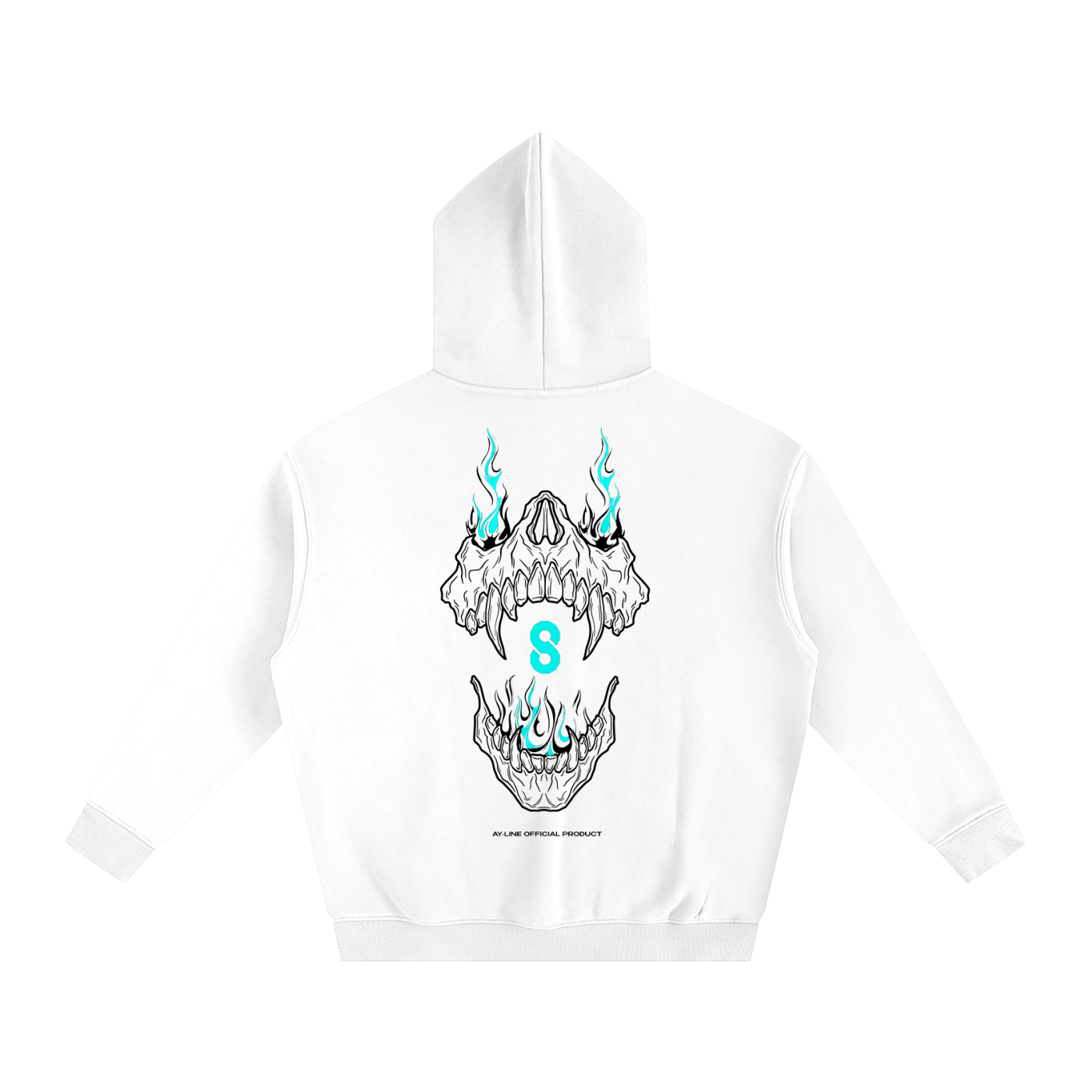 Hoodie Streetwear Monster Uprising Blanc