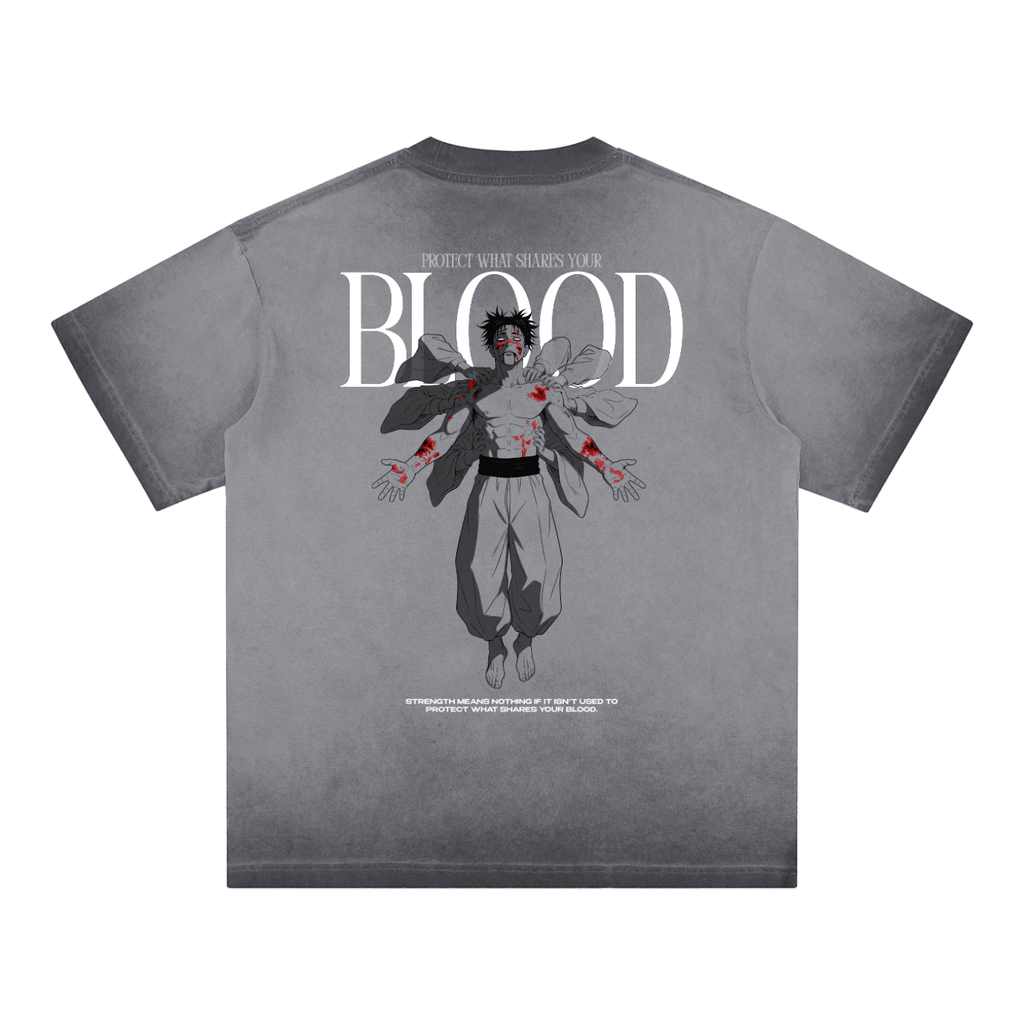 T-shirt Streetwear BLOOD Délavé