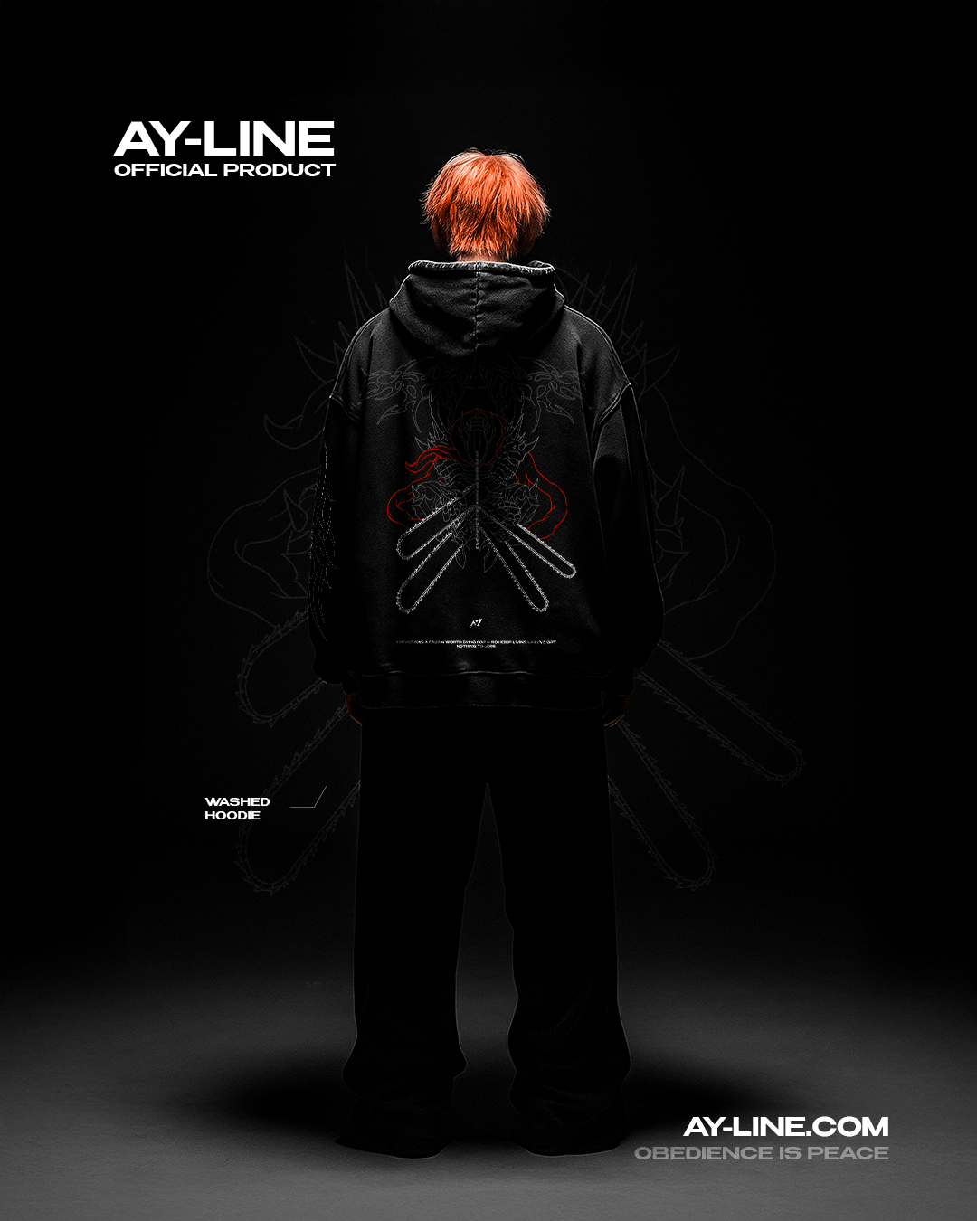 Hoodie Streetwear Grind Ritual Délavé